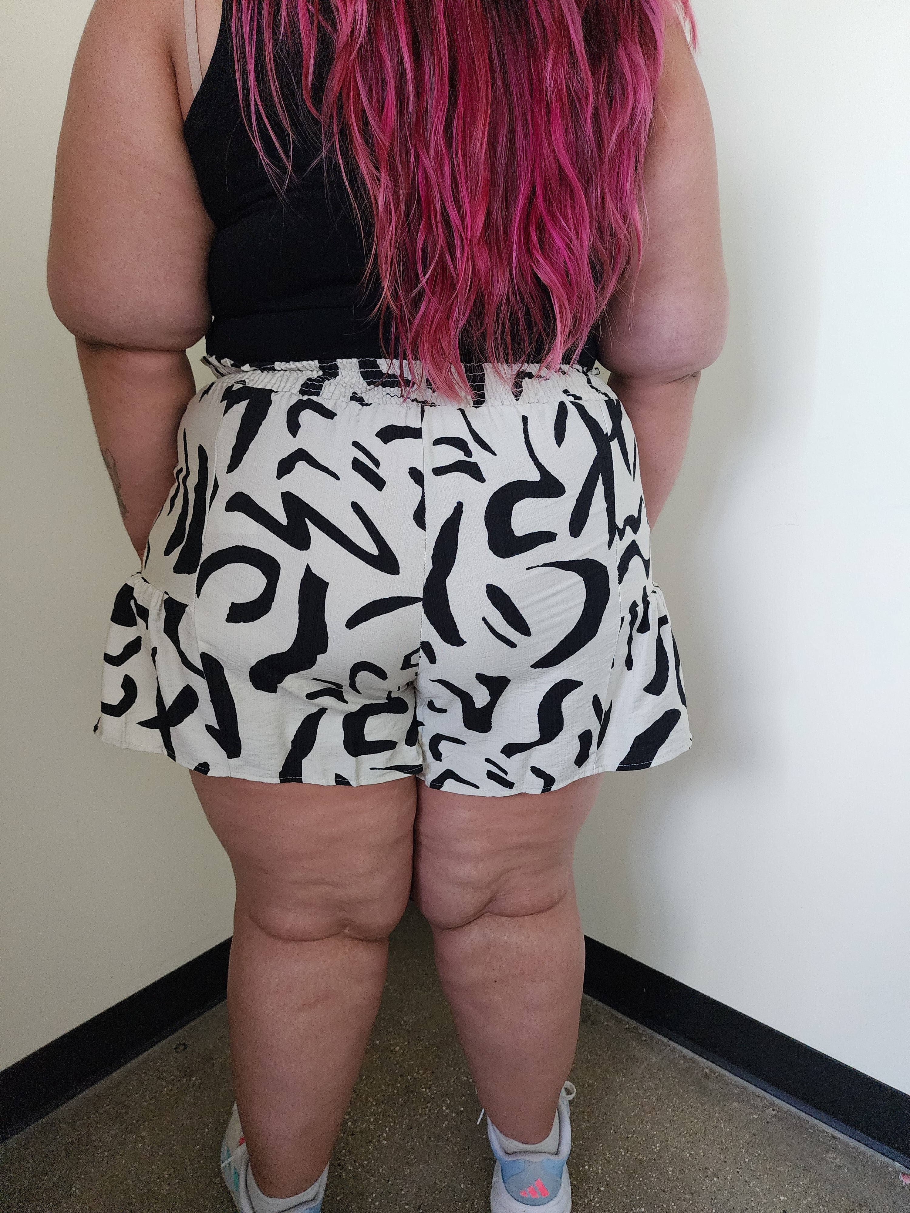 Black and Cream Shorts