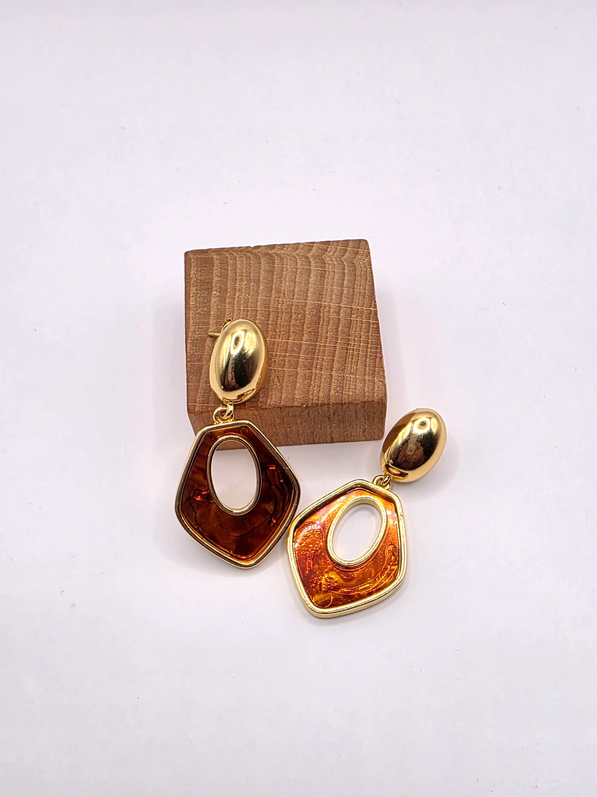 Brown Statement Earrings