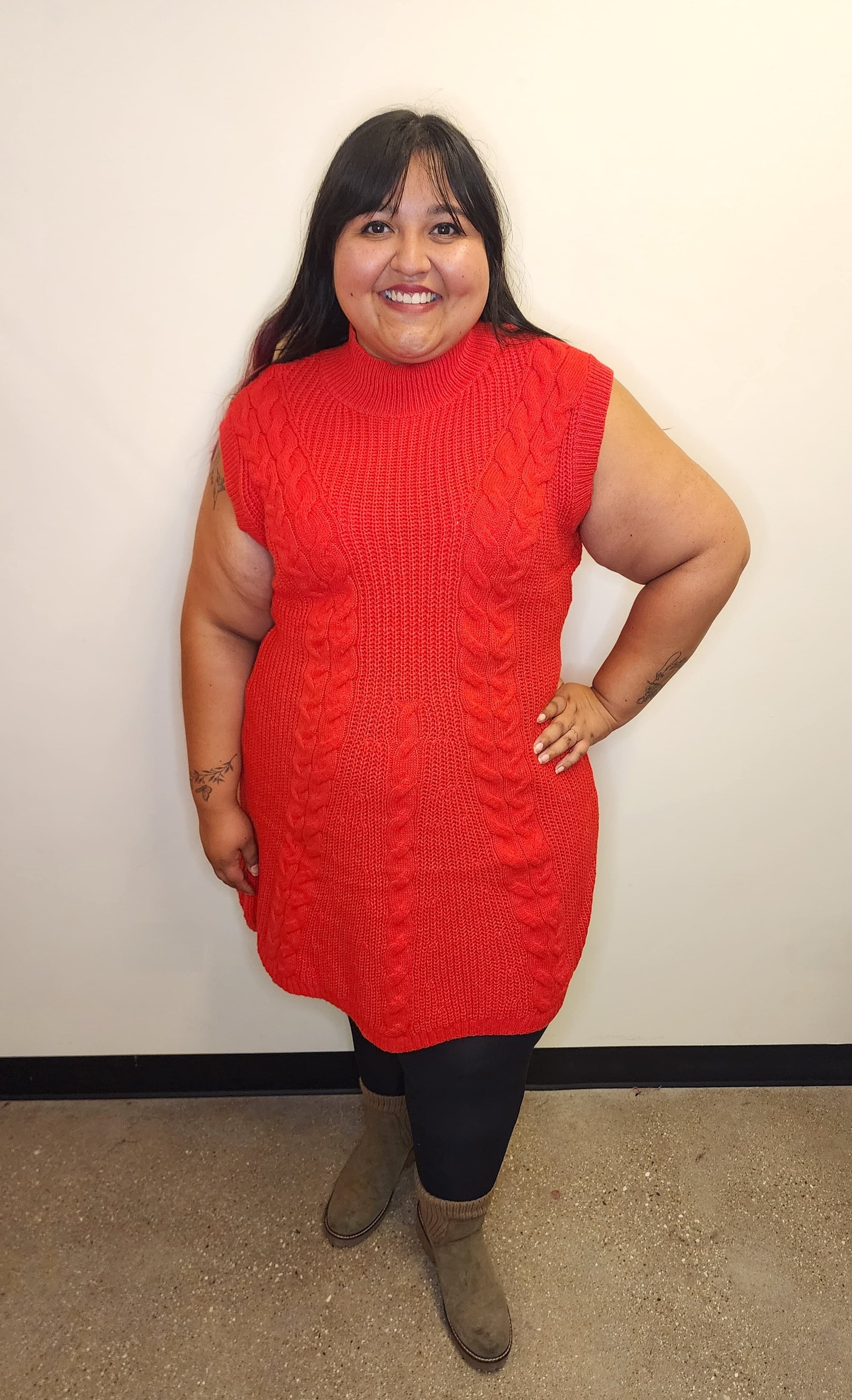 Cable Knit Mini Dress