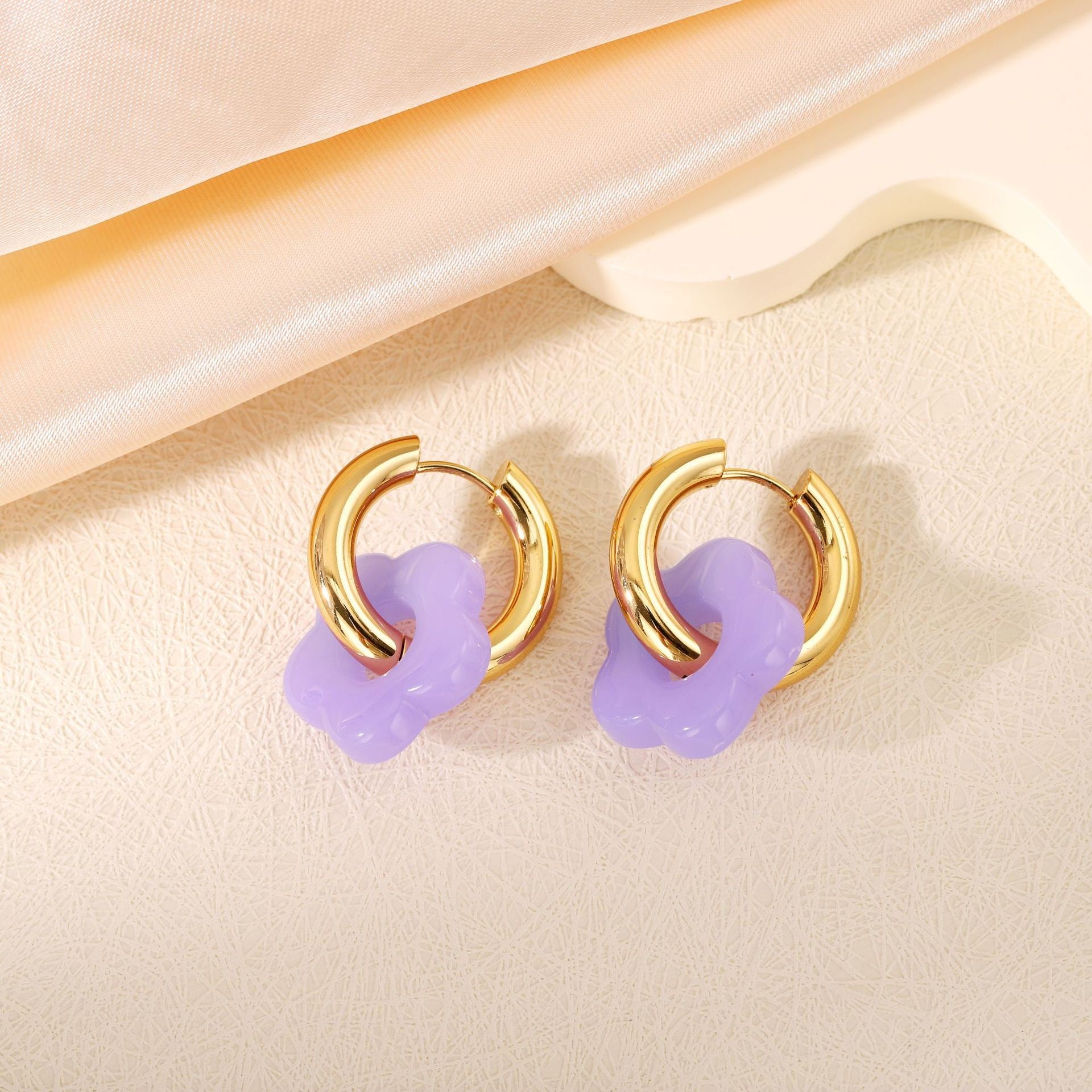 Colorful Floral Hoops