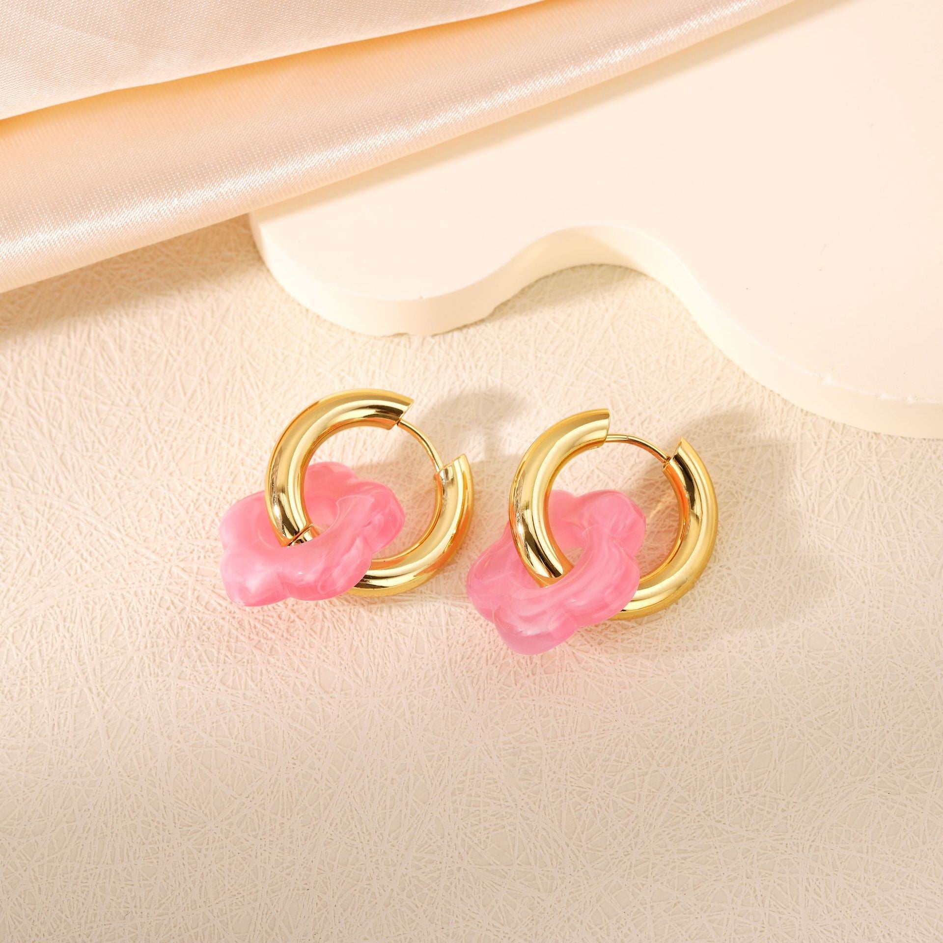 Colorful Floral Hoops