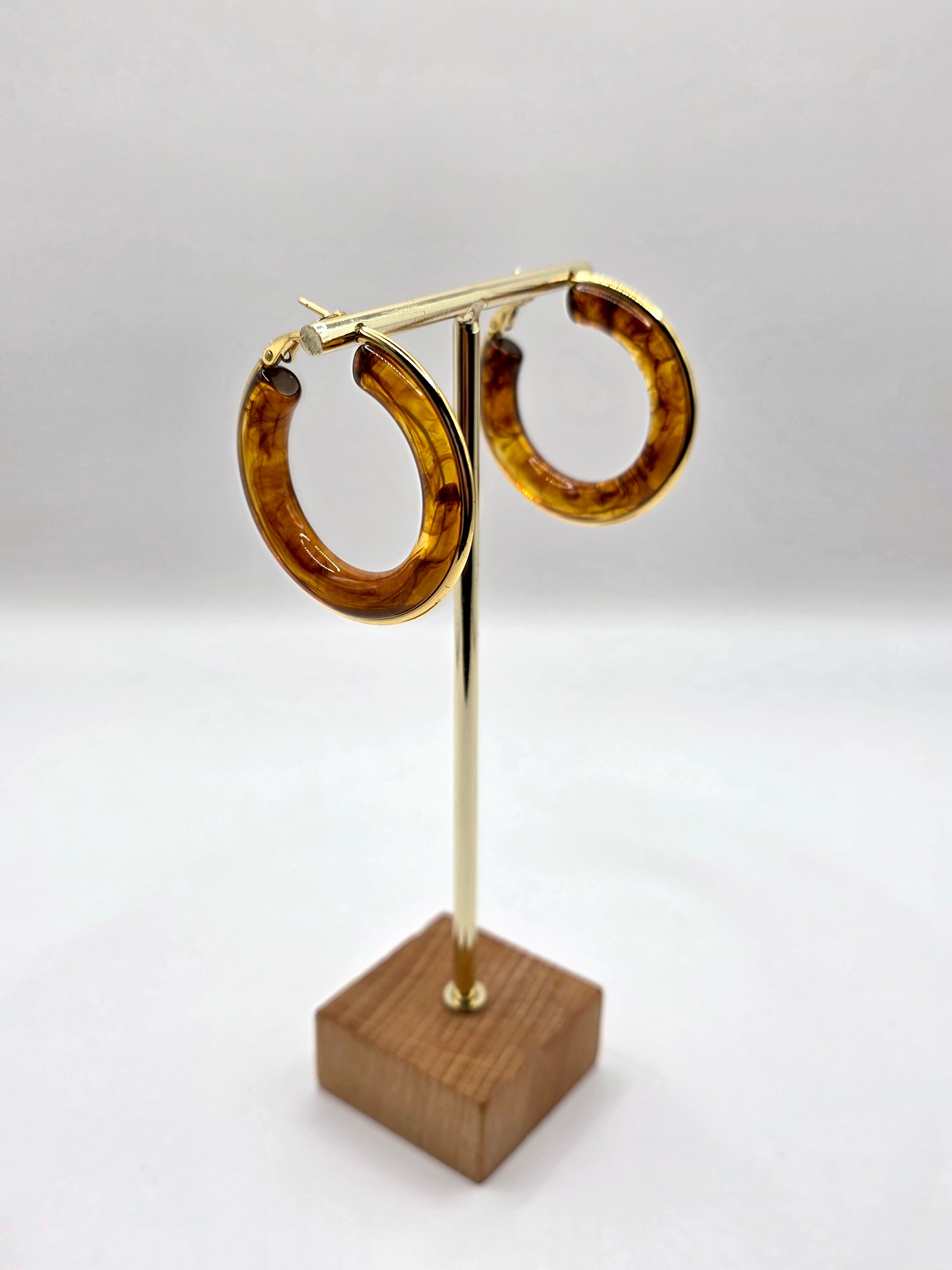 Colorful Stone Hoops