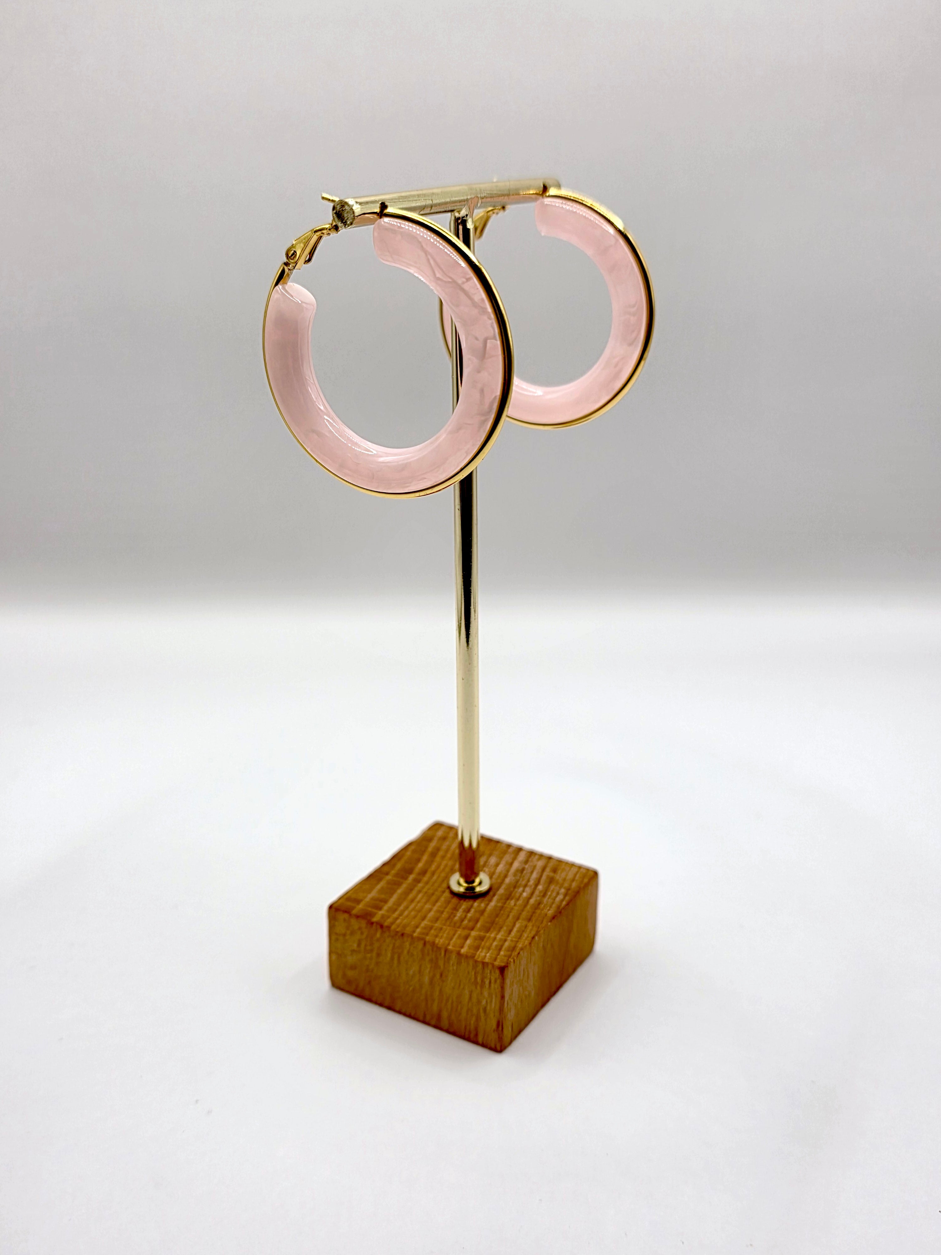 Colorful Stone Hoops