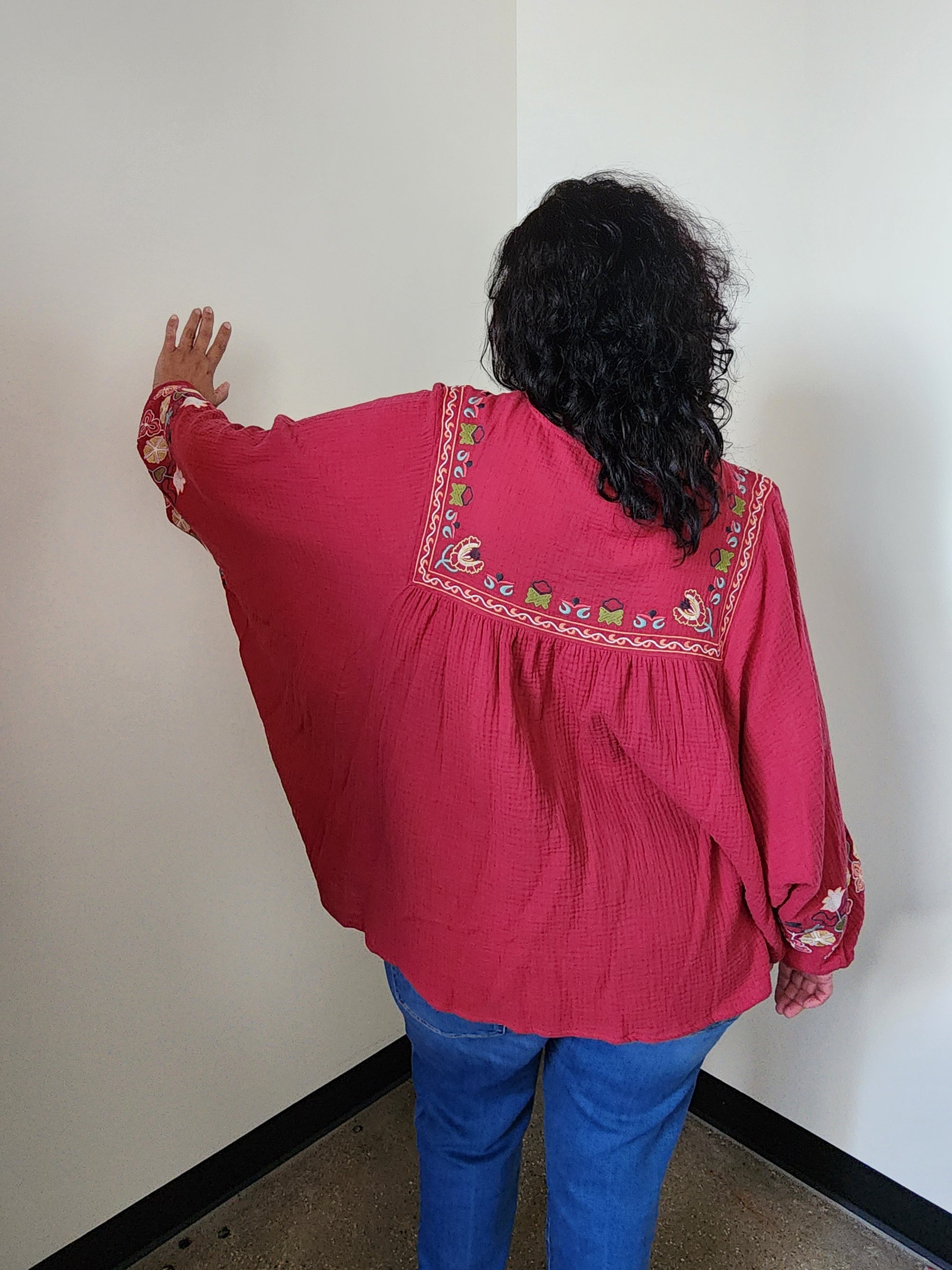 Embroidered Cotton Gauze Tunic