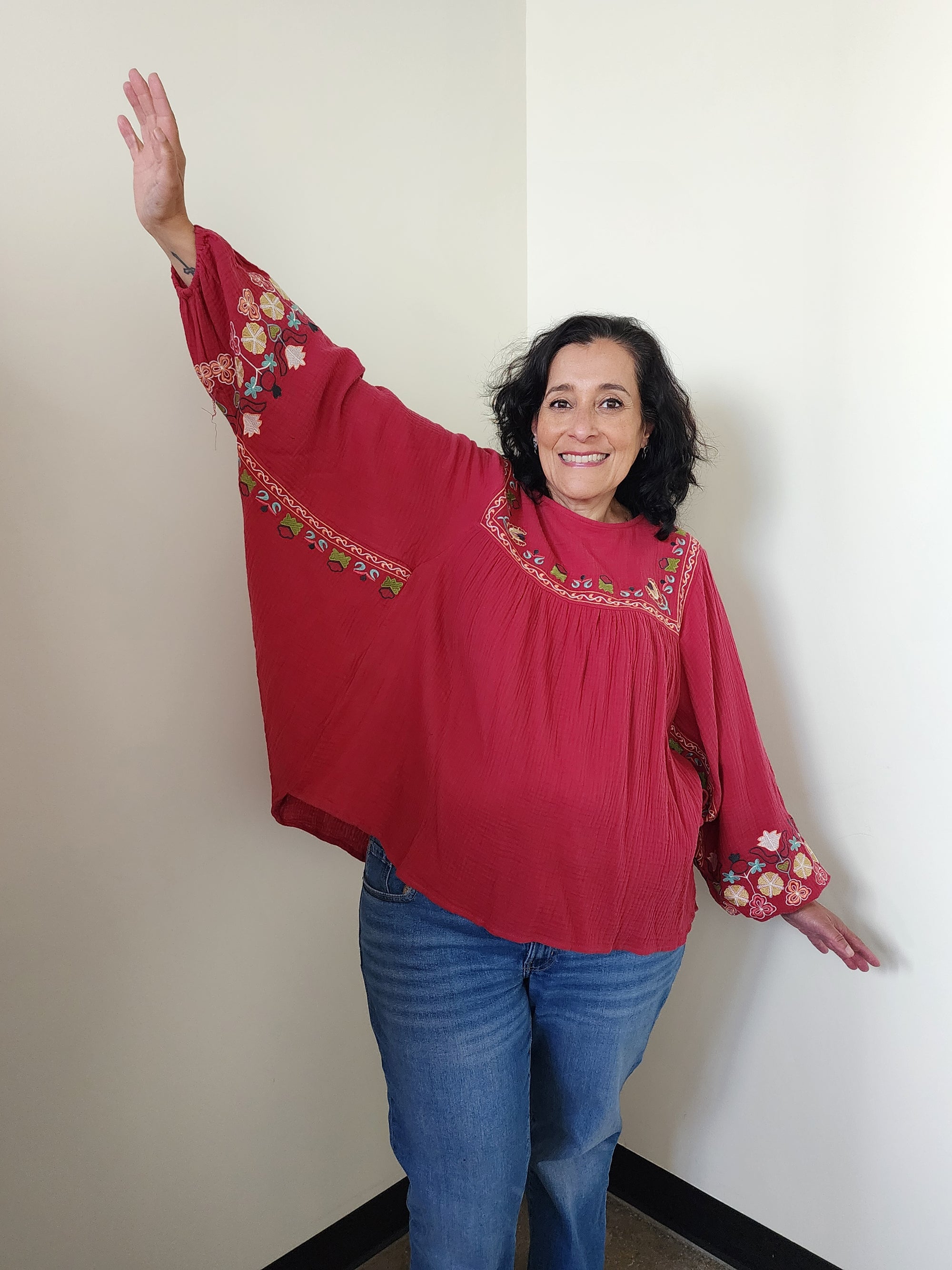 Embroidered Cotton Gauze Tunic