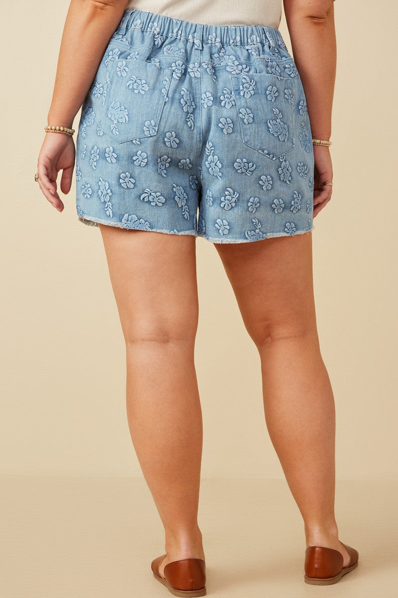 Floral Denim Shorts