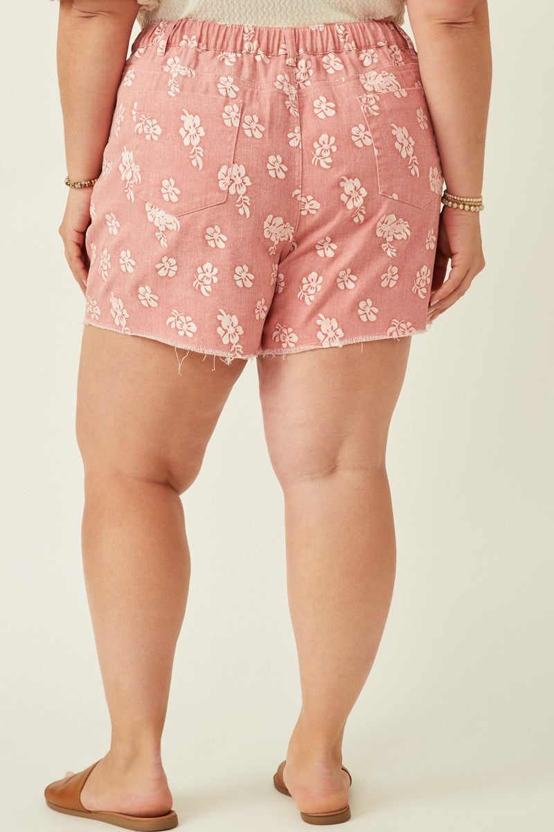 Floral Denim Shorts