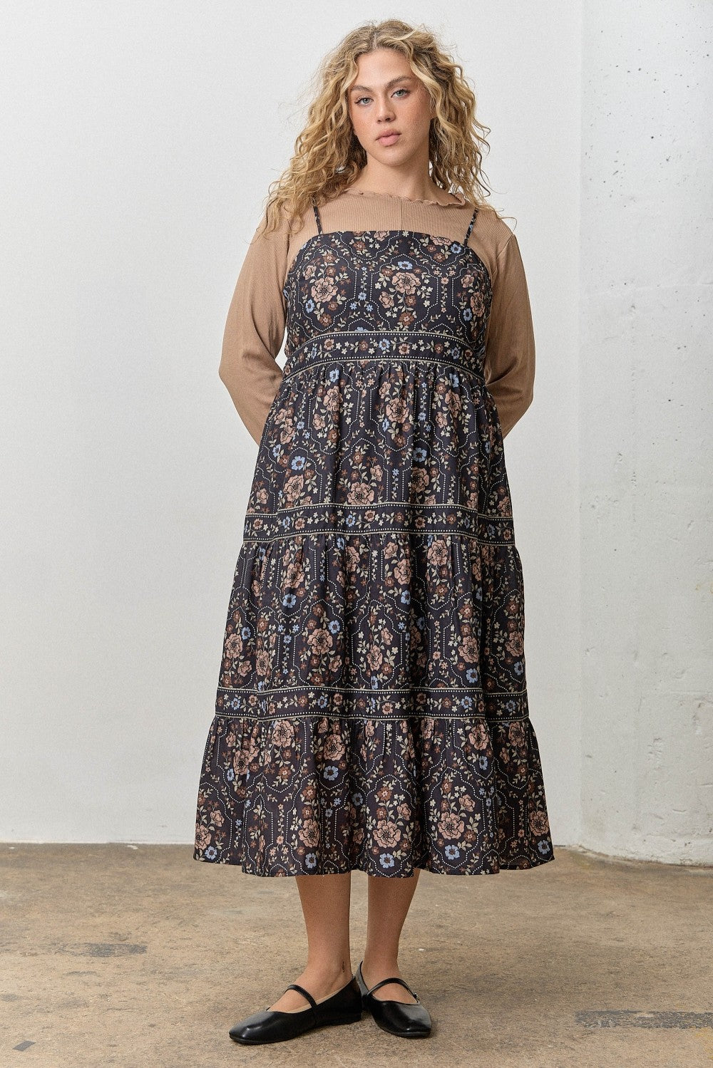 Floral Print Midi Dress