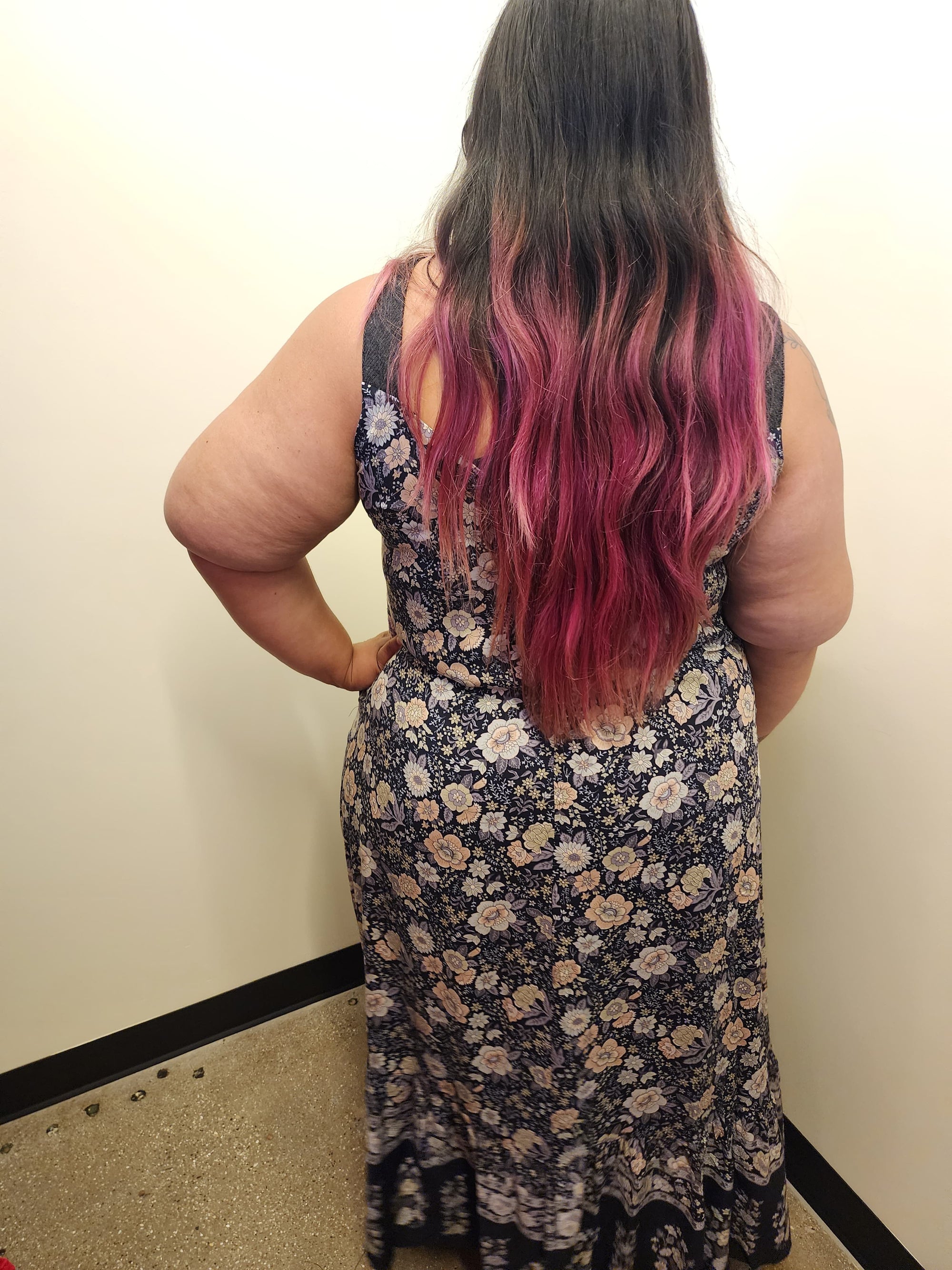 Floral V Neck Sleeveless Maxi Dress