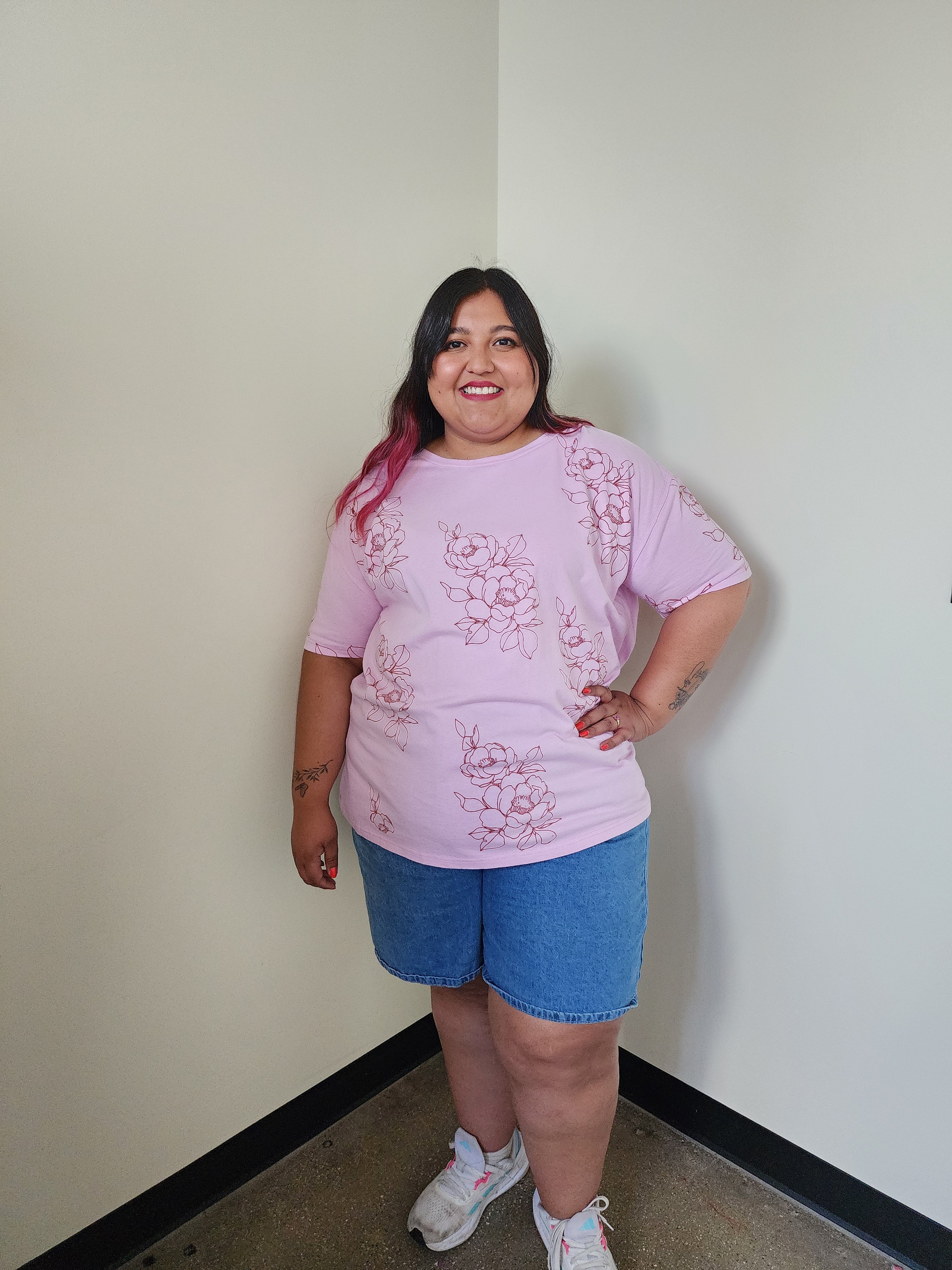 Flower Printed Cotton Jersey Top