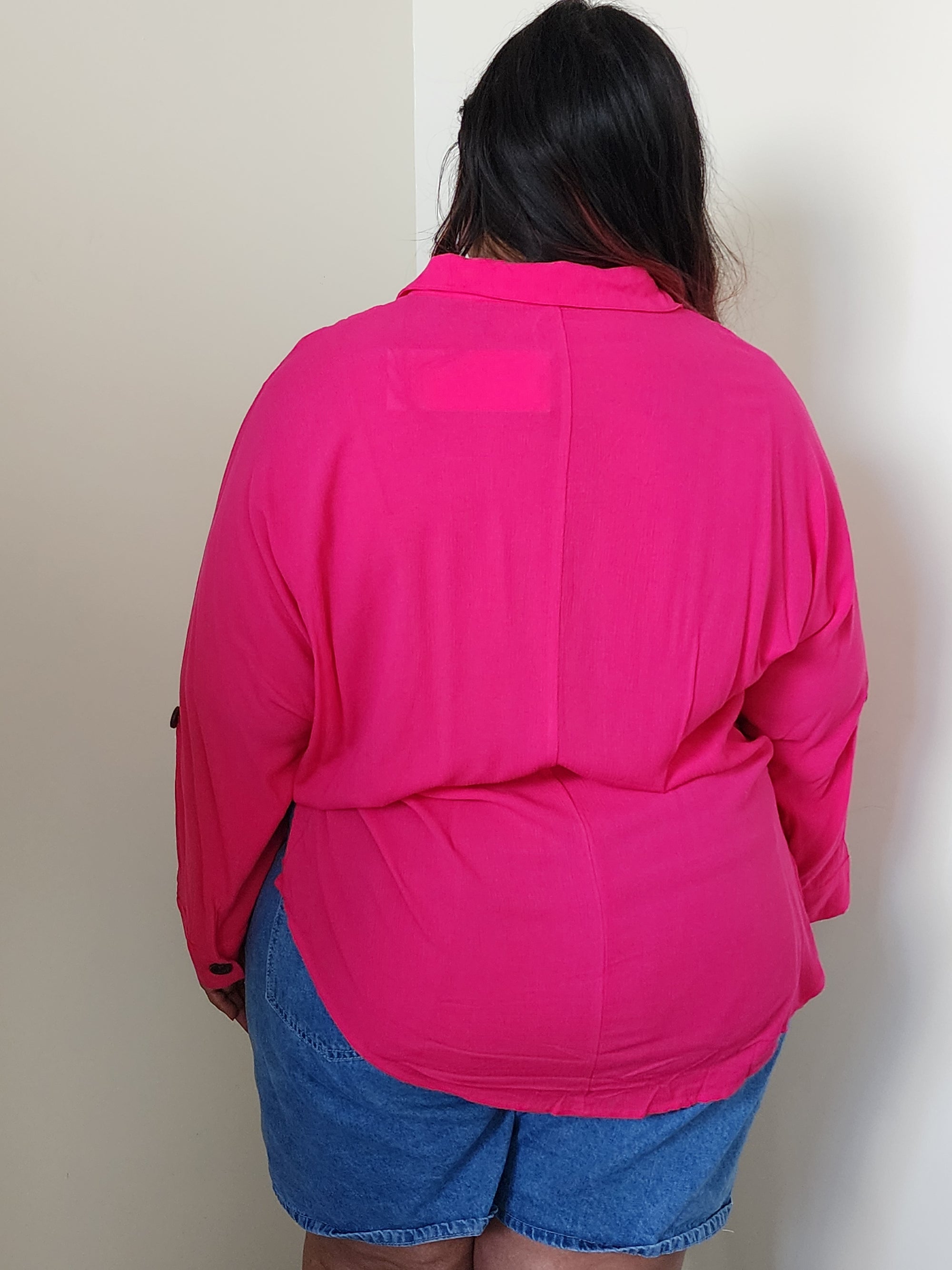 Fuchsia Loose-fit Blouse