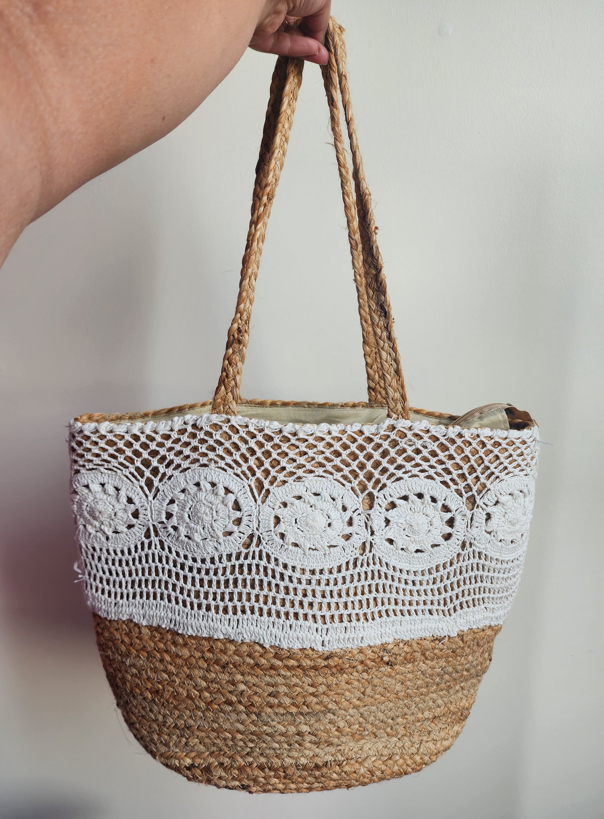 Jute Beach Tote Bag