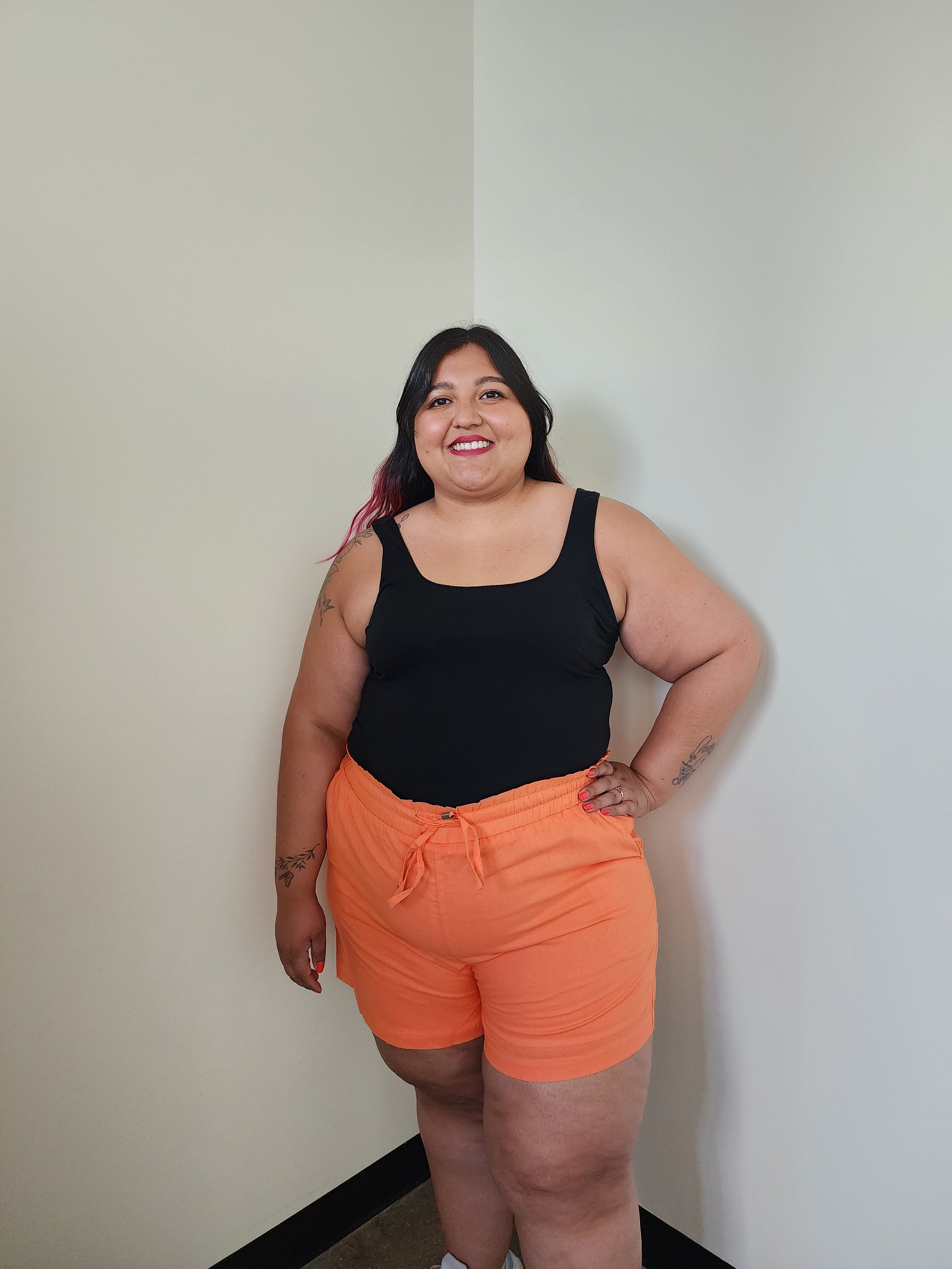 Linen Tangerine Shorts