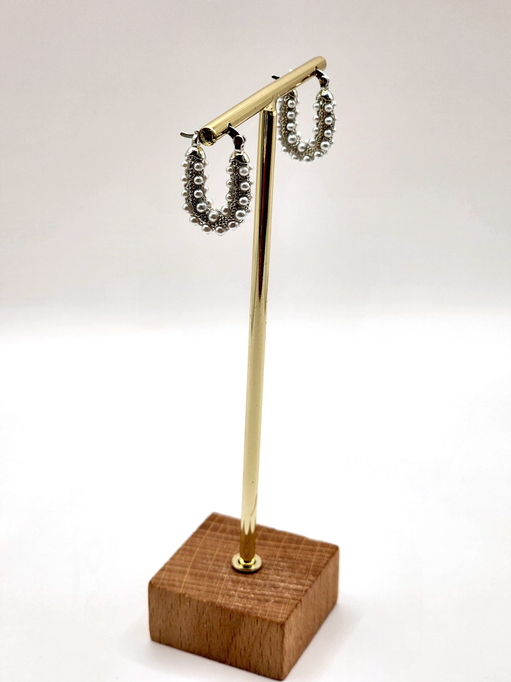 Long Pearl Hoops