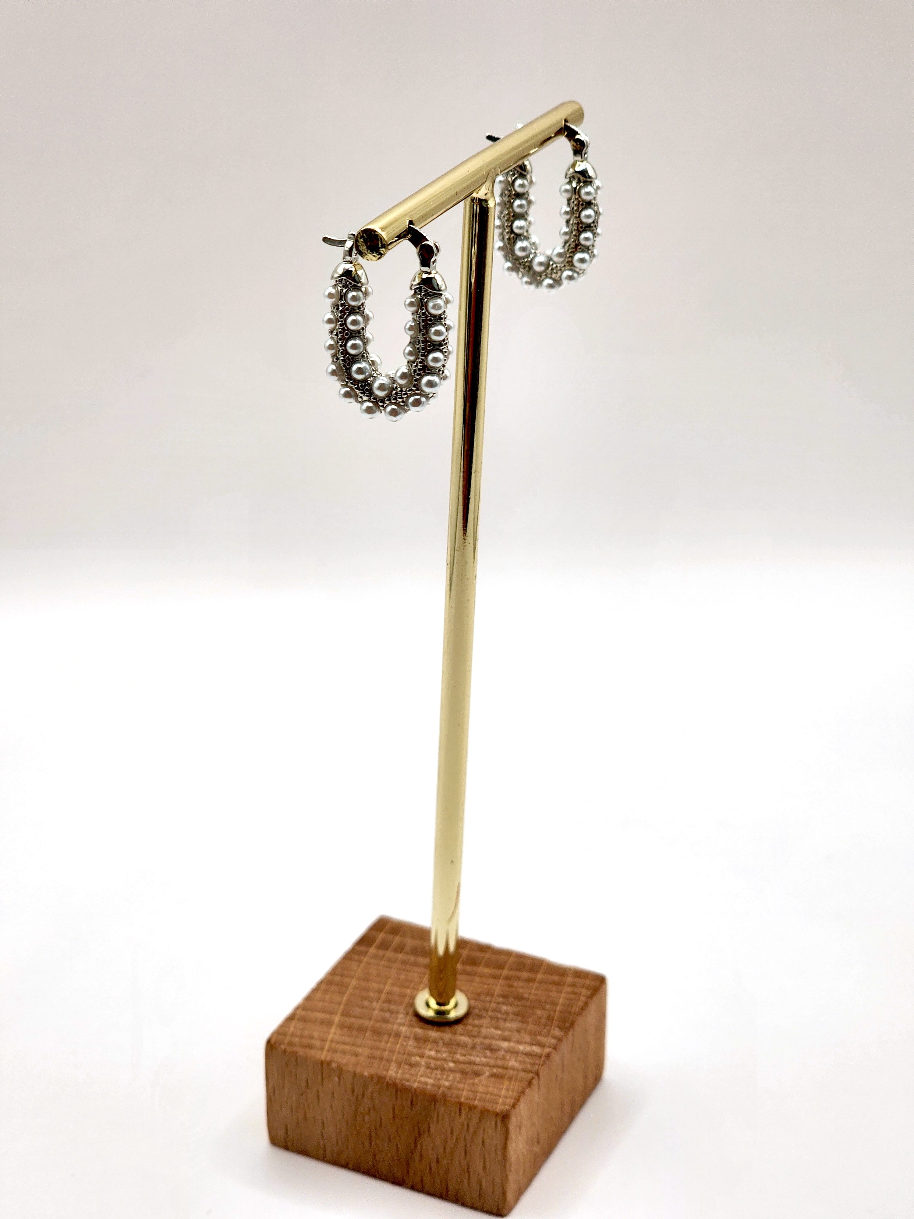Long Pearl Hoops