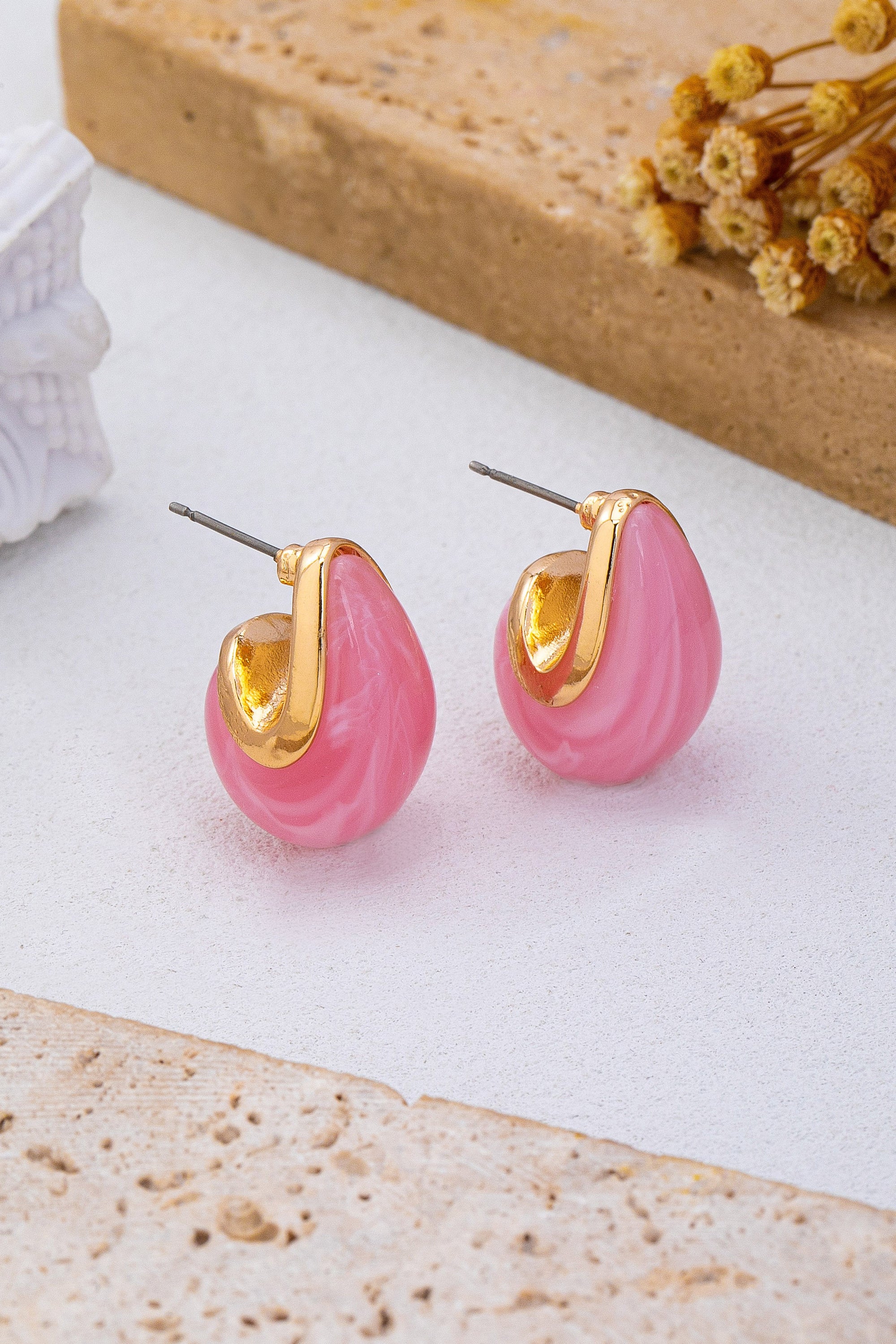 Marbled earrings