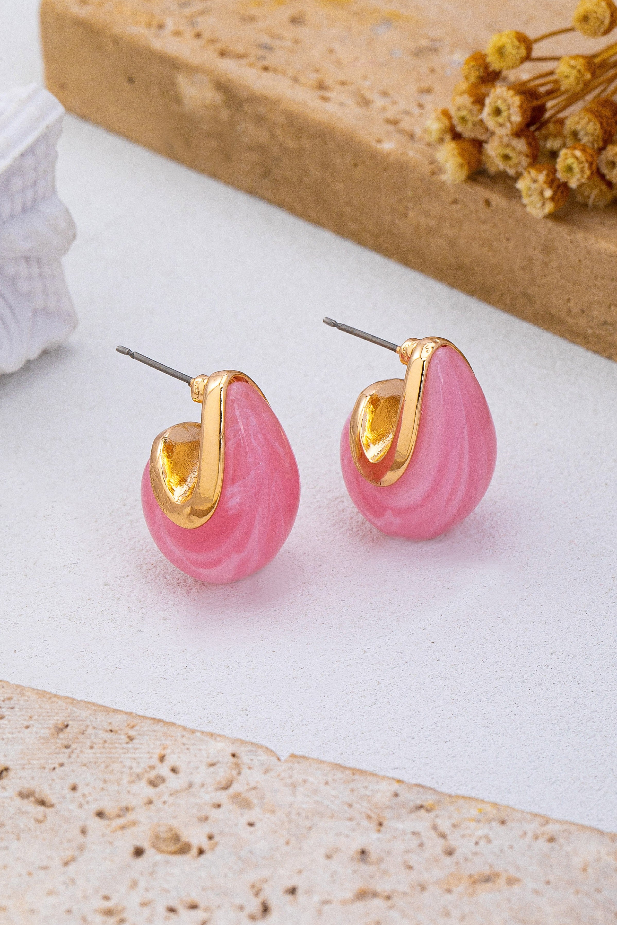 Marbled earrings