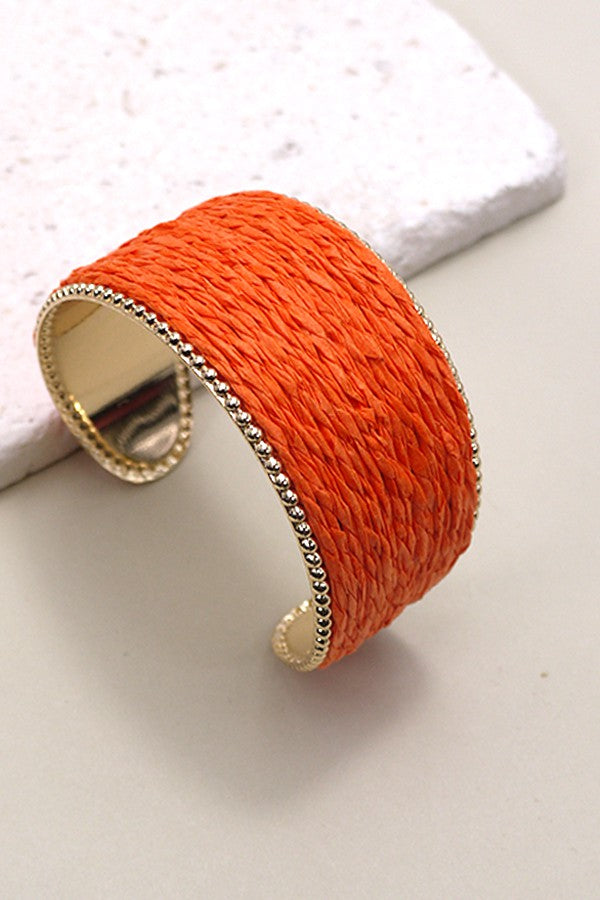Orange Rafia Bracelet