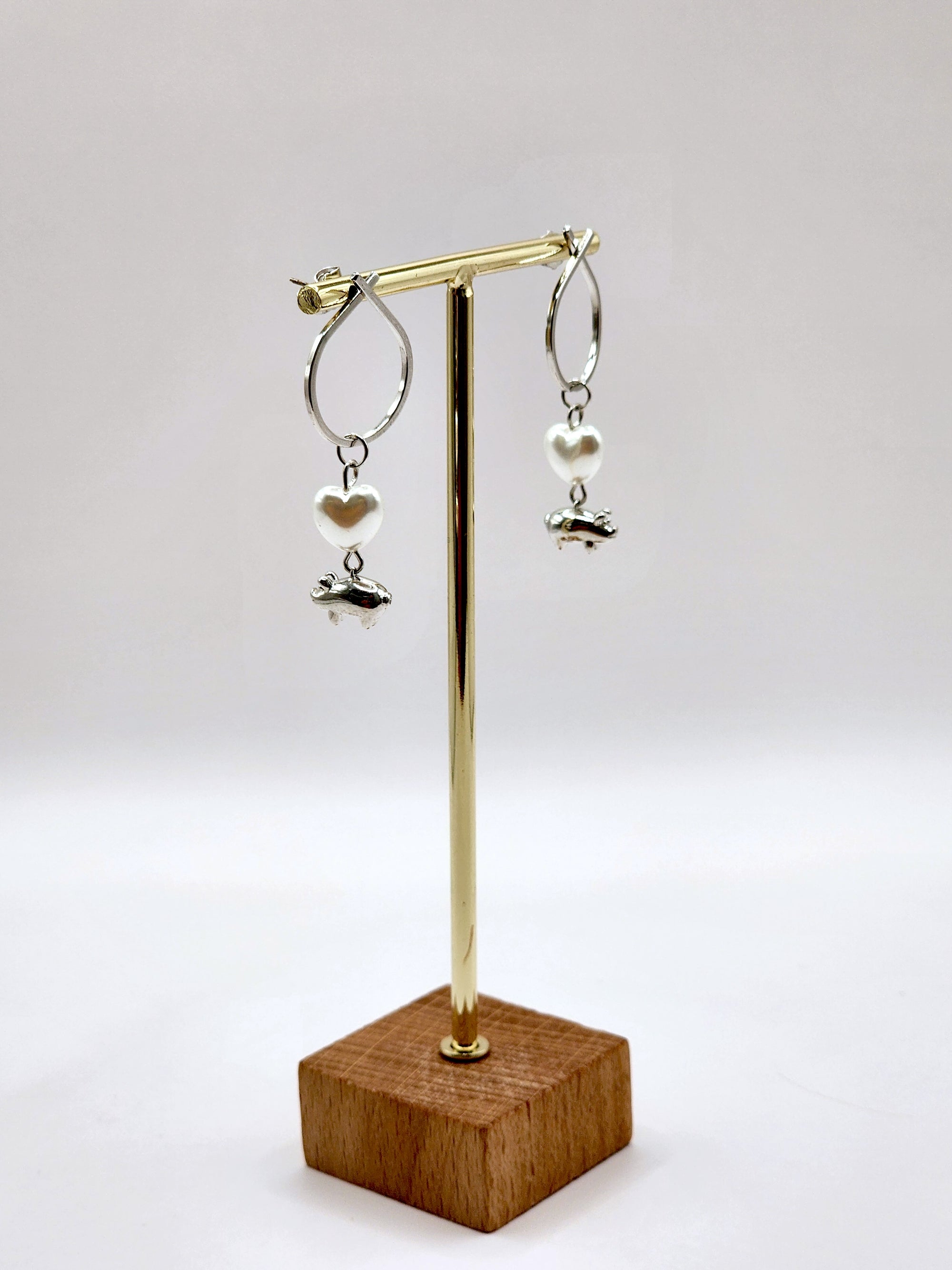 Piggy Heart Earrings