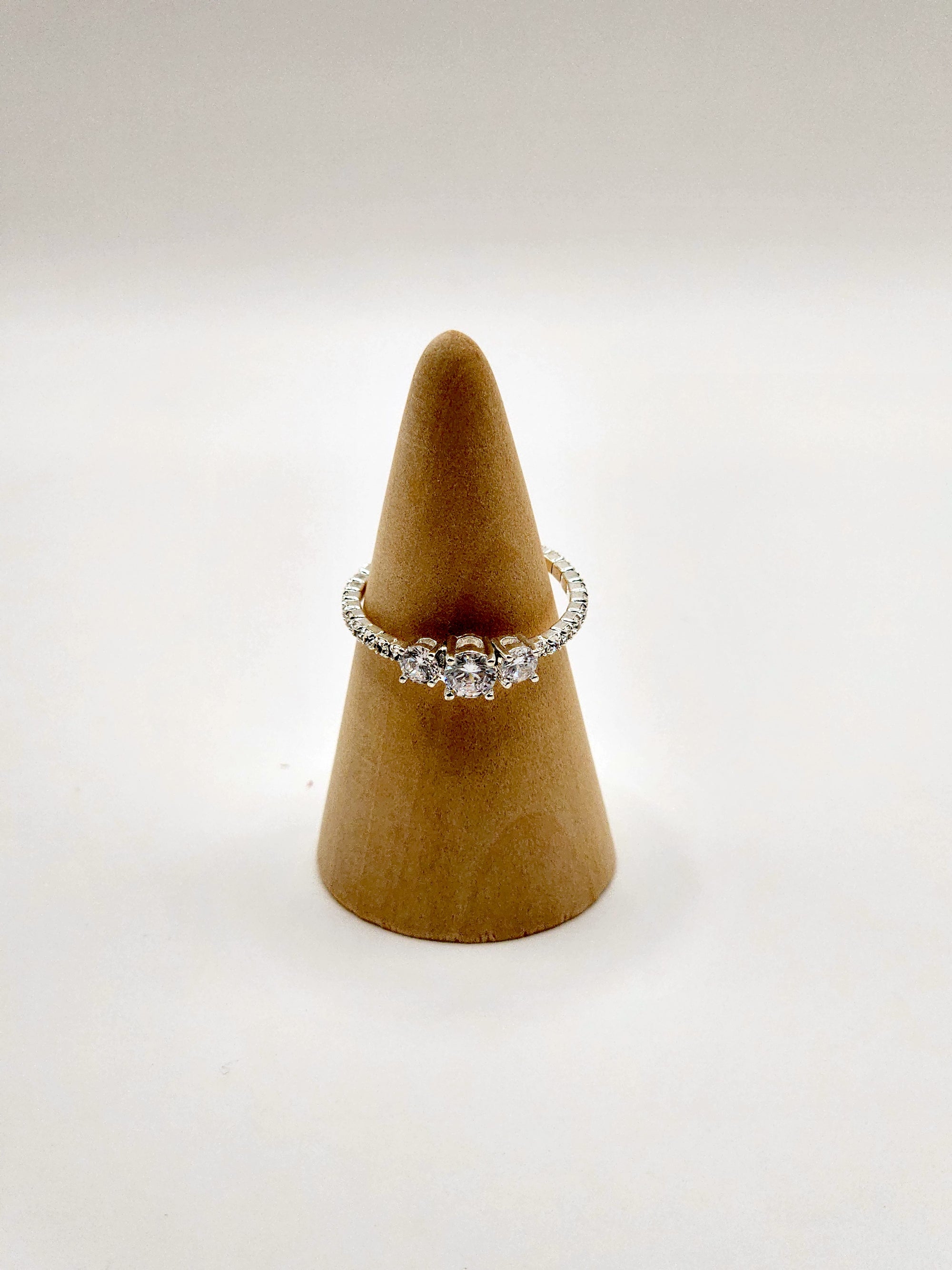 Adjustable Triple Stone Ring