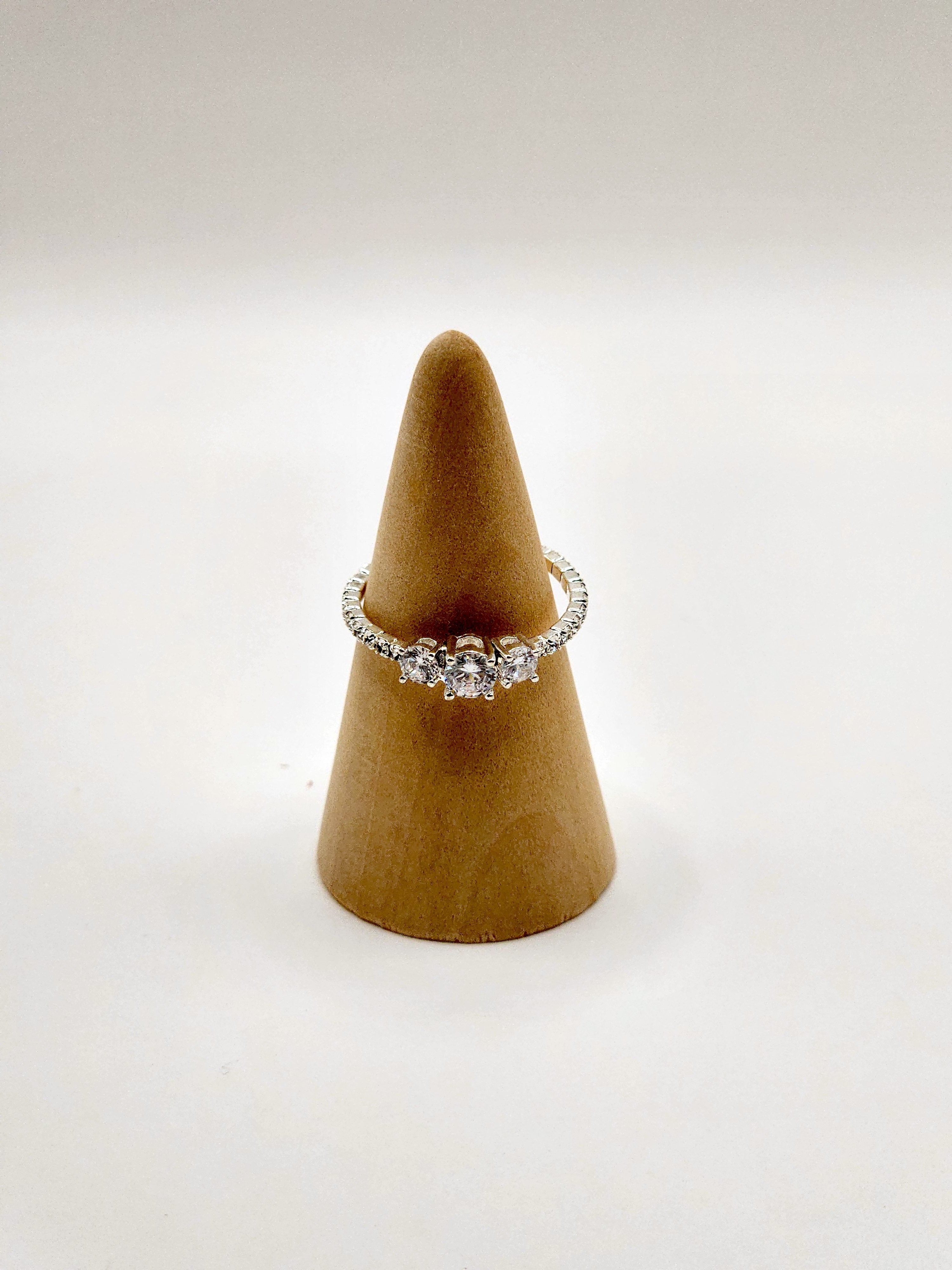 Adjustable Triple Stone Ring