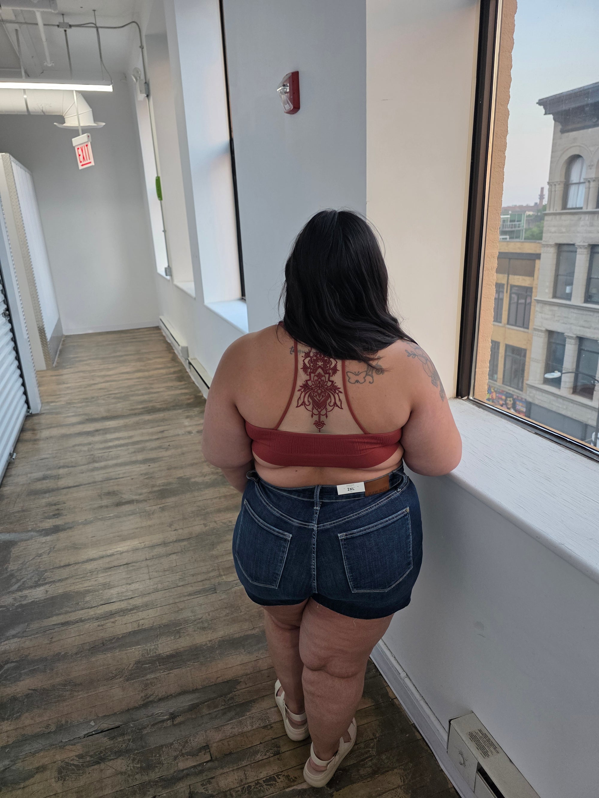 Tattoo Mesh Racerback Bralette